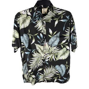 Pau Hana Hawaii Mens Sz L Aloha Hawaiian Floral Short Sleeve Shirt